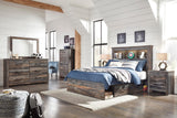 Drystan Multi Bookcase Bedroom Set — 2-Drawer Footboard Storage