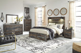 Drystan Multi Panel Bedroom Set Queen 5: Bed, Dresser, Mirror, Chest, NightStand from Ella Furniture
