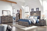 Drystan Multi Panel Bedroom Set — 2-Drawer Footboard Storage
