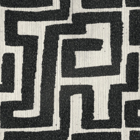 Eimer Geometric Jacquard Accent Chair Black view 8