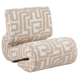 Eimer Geometric Jacquard Accent Chair Camel from Ella Furniture