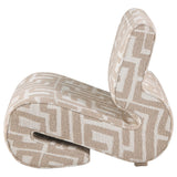 Eimer Geometric Jacquard Accent Chair Camel view 4