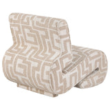 Eimer Geometric Jacquard Accent Chair Camel view 6