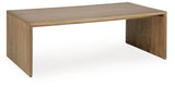 Ella Grove Rich Brown Coffee Table angled view