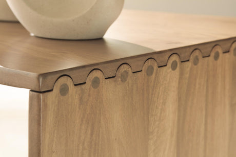 Ella Grove Rich Brown Coffee Table detail view