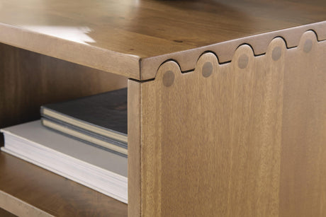 Ella Grove Rich Brown End Table detail view