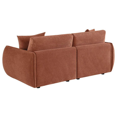 Elysia Fabric Upholstered Modular Lounge Loveseat Coral view 6
