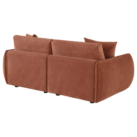 Elysia Fabric Upholstered Modular Lounge Loveseat Coral view 7