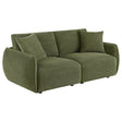 Elysia Fabric Upholstered Modular Lounge Loveseat Green from Ella Furniture