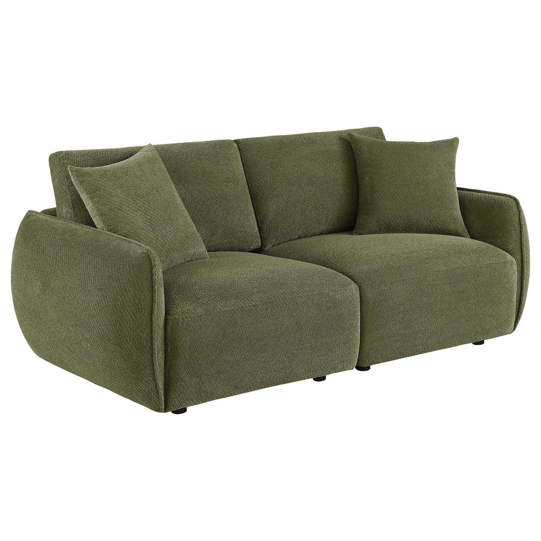 Elysia Fabric Upholstered Modular Lounge Loveseat Green from Ella Furniture