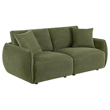 Elysia Fabric Upholstered Modular Lounge Loveseat Green from Ella Furniture