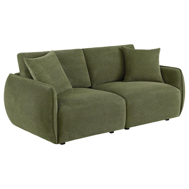 Elysia Fabric Upholstered Modular Lounge Loveseat Green from Ella Furniture