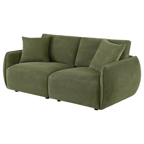 Elysia Fabric Upholstered Modular Lounge Loveseat Green view 4