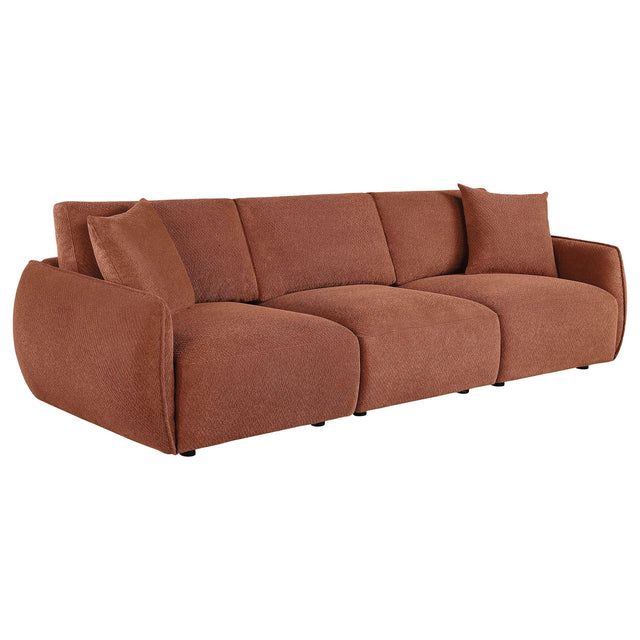 Elysia Fabric Upholstered Modular Lounge Sofa Coral from Ella Furniture