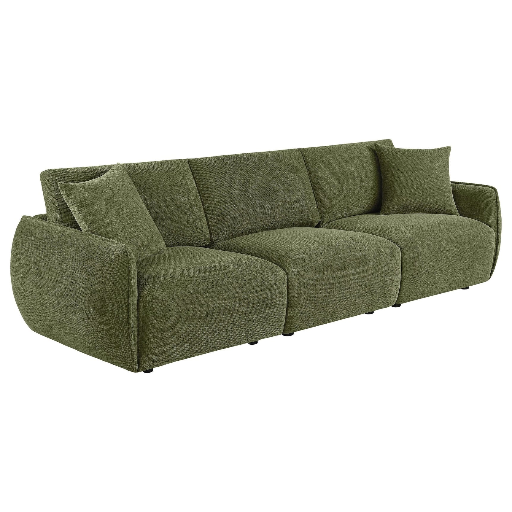 Elysia Fabric Upholstered Modular Lounge Sofa Green from Ella Furniture