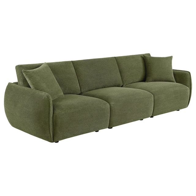 Elysia Fabric Upholstered Modular Lounge Sofa Green from Ella Furniture