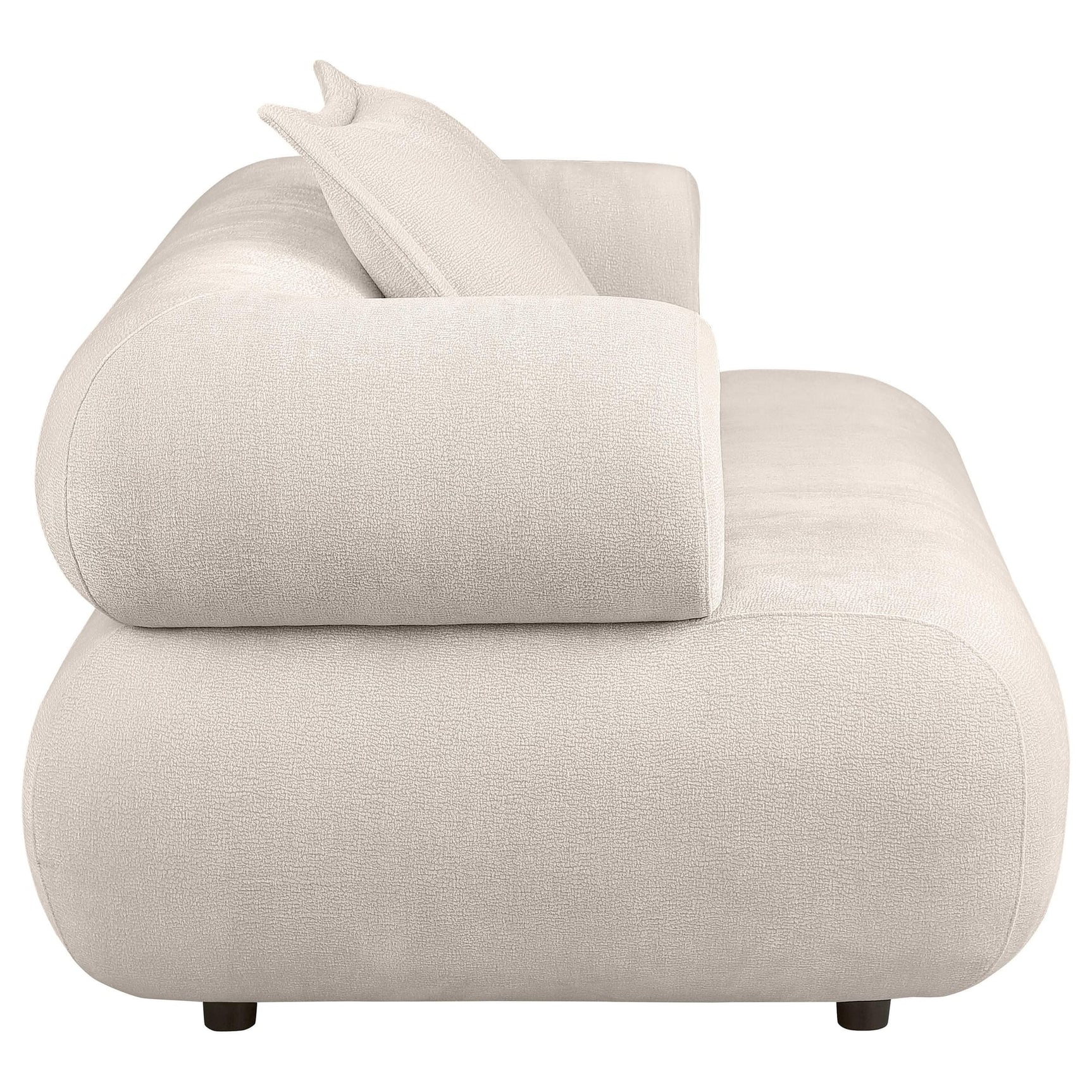 Eskola Chenille Accent Chair with Rounded Shelter Arms Ivory view 7
