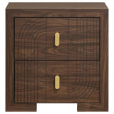 Etienne 2-drawer Nightstand Bedside Table Walnut view 2
