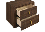 Etienne 2-drawer Nightstand Bedside Table Walnut view 9
