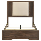 Etienne Full Velvet Upholstered Panel Bed Walnut view 3