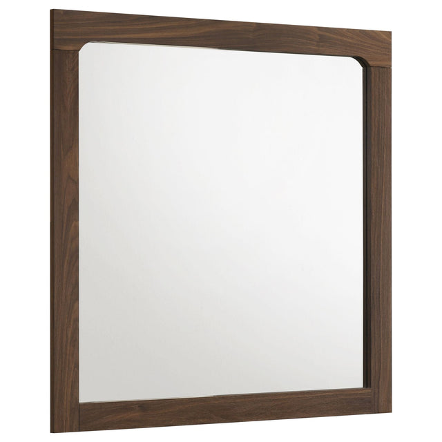 Etienne Rectangular Dresser Mirror Walnut from Ella Furniture