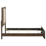 Etienne Twin Velvet Upholstered Panel Bed Walnut view 5