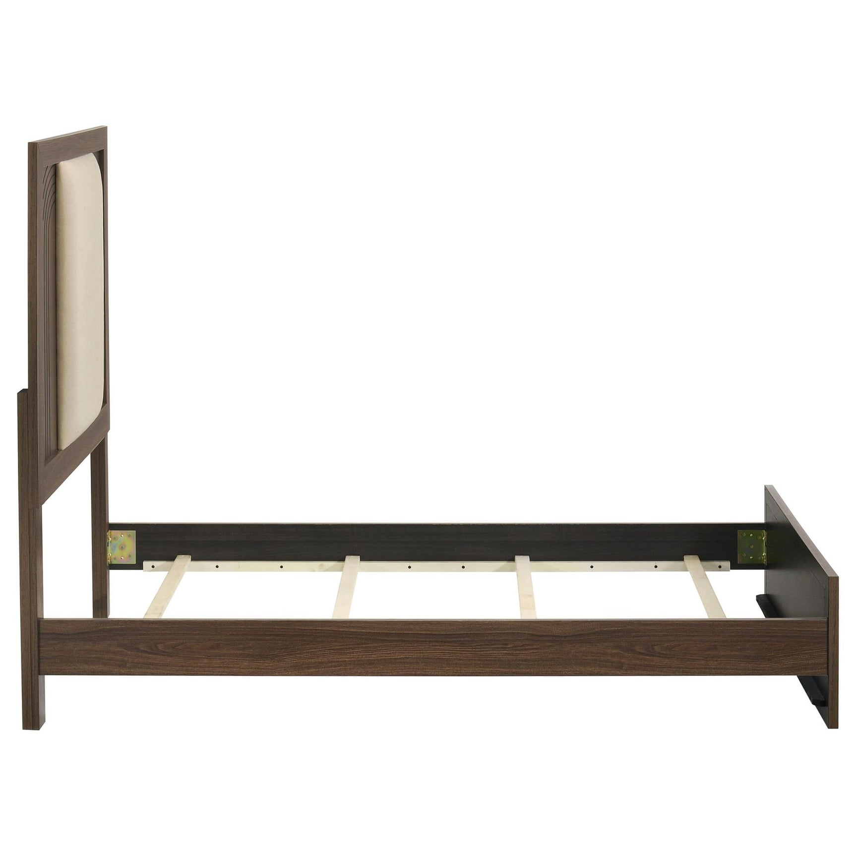 Etienne Twin Velvet Upholstered Panel Bed Walnut view 5
