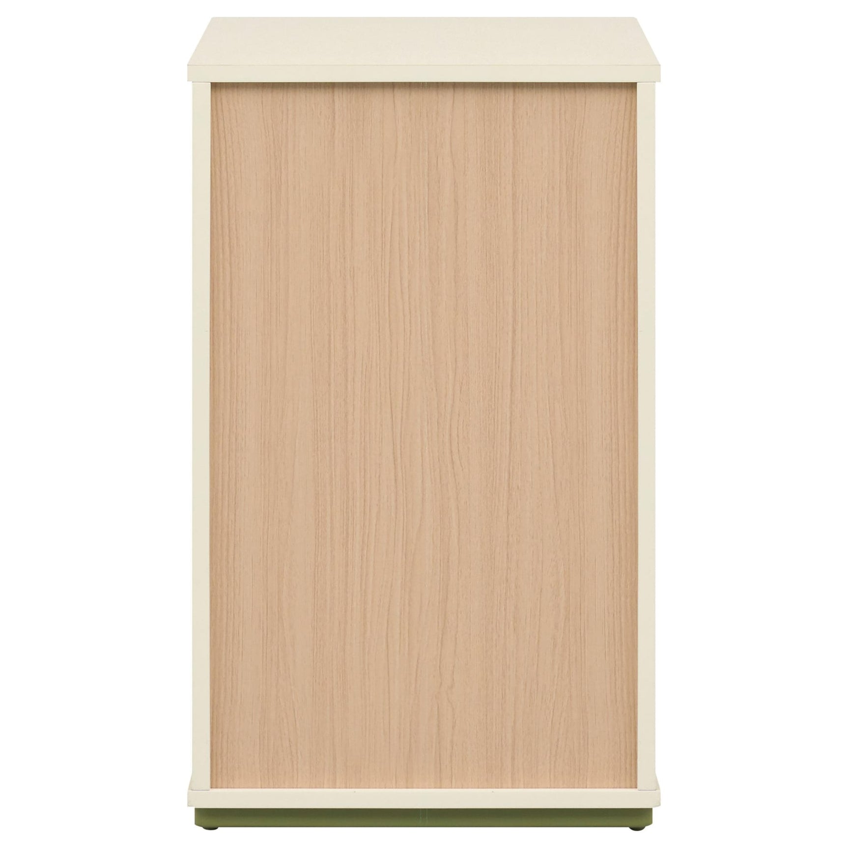Evren 2-cubby Vertical Bookcase with Natural Interior Off White view 7
