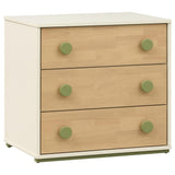 Evren 3-drawer Chest with Olive Wood Knobs Tri-Tone from Ella Furniture