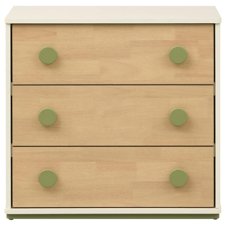 Evren 3-drawer Chest with Olive Wood Knobs Tri-Tone view 3