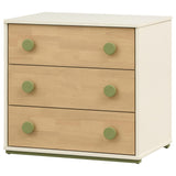 Evren 3-drawer Chest with Olive Wood Knobs Tri-Tone view 4