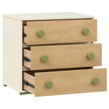 Evren 3-drawer Chest with Olive Wood Knobs Tri-Tone view 10