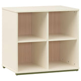 Evren 4-cubby Horizontal Bookcase with Natural Interior Off White from Ella Furniture