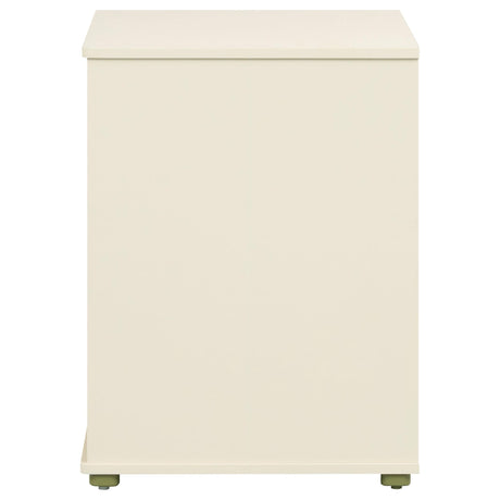 Evren 4-cubby Horizontal Bookcase with Natural Interior Off White view 5
