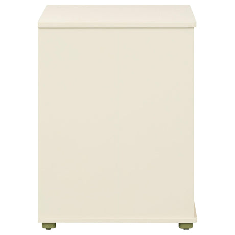 Evren 4-cubby Horizontal Bookcase with Natural Interior Off White view 9