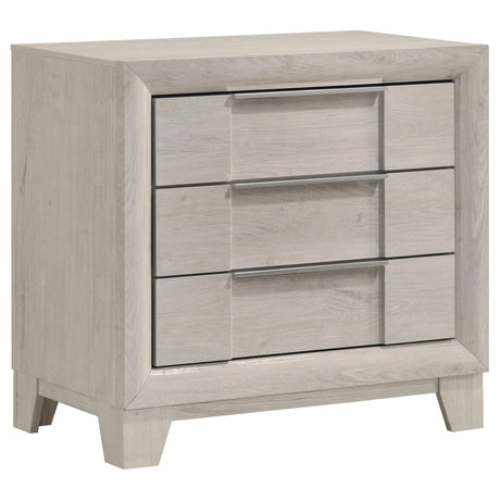 Farre 2-drawer Nightstand Bedside Table Washed Grey from Ella Furniture