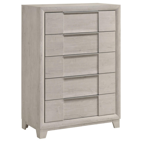 Farre 5-drawer Chest of Drawers Washed Grey from Ella Furniture