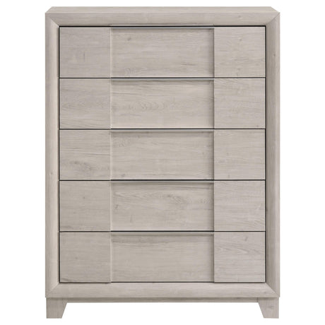 Farre 5-drawer Chest of Drawers Washed Grey view 3