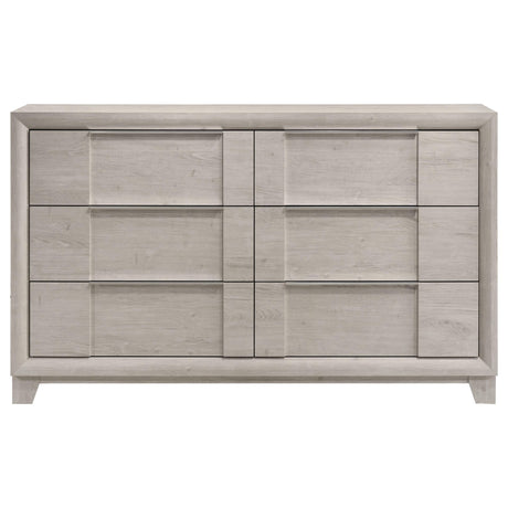 Farre 6-drawer Dresser Washed Grey view 3