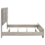 Farre Eastern King Upholstered Platform Panel Bed Washed Grey view 6