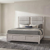 Farre Eastern King Upholstered Storage Platform Bed Washed Grey view 2