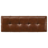 Farrell Leatherette Upholstered Bench Brown view 5