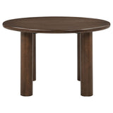 Faulkner 48-inch Round Wood Dining Table Brown Oak view 2