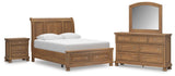 Feddinger Medium Brown Storage Sleigh Bedroom Set from Ella Furniture