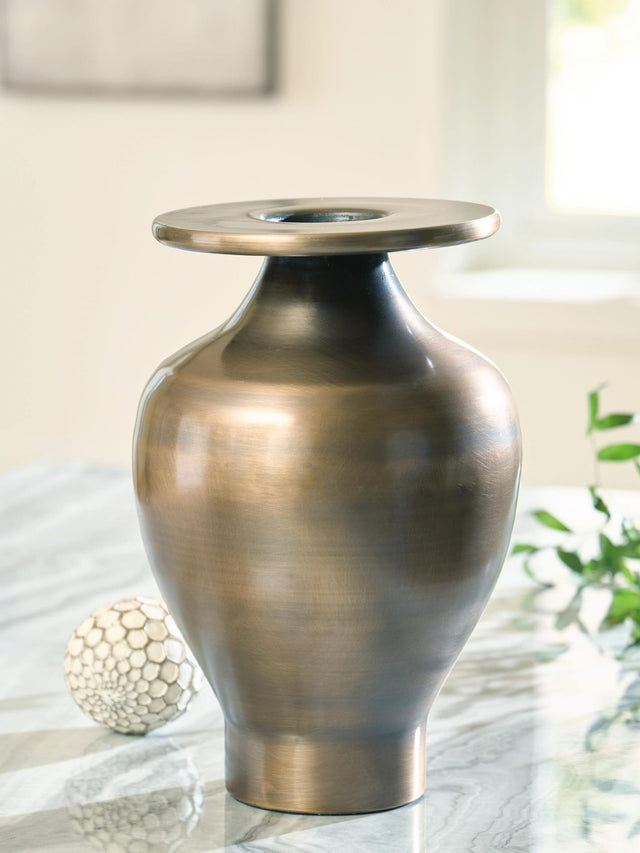 Fedorleigh Antique Brass Finish Vase from Ella Furniture