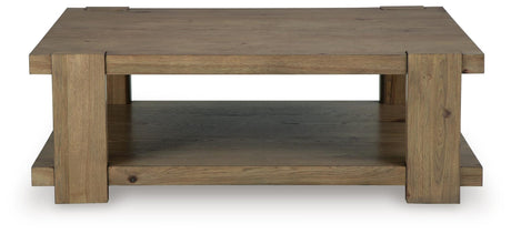 Flangren Light Brown Coffee Table view 4
