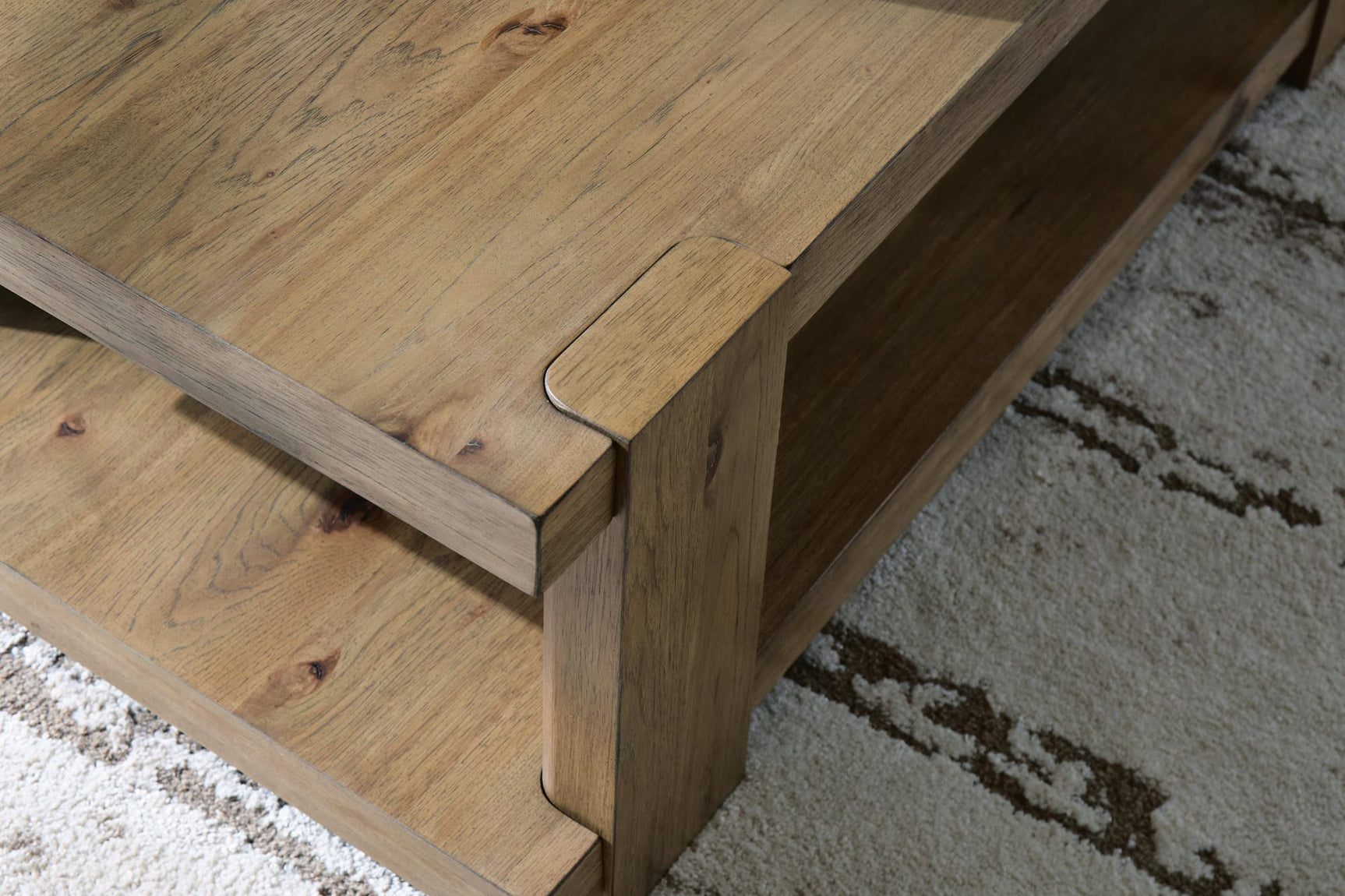 Flangren Light Brown Coffee Table detail view