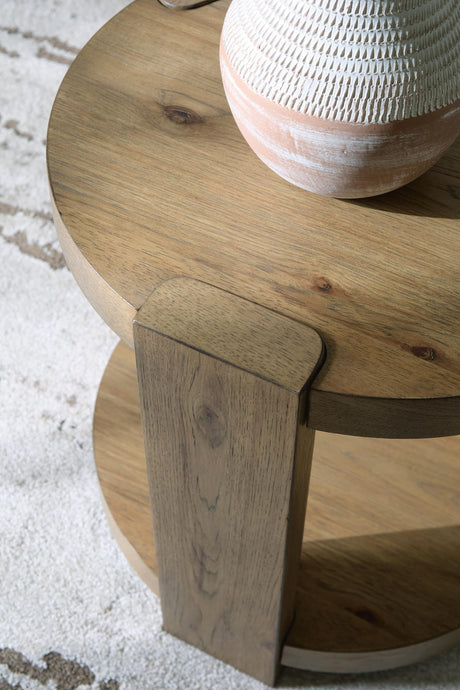 Flangren Light Brown End Table detail view