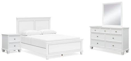 Fortman White Panel Bedroom Set from Ella Furniture