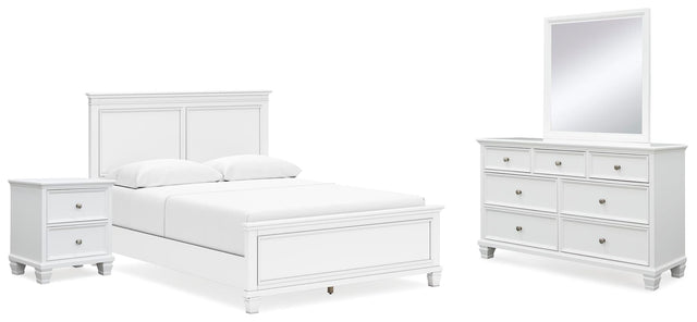 Fortman White Panel Bedroom Set from Ella Furniture
